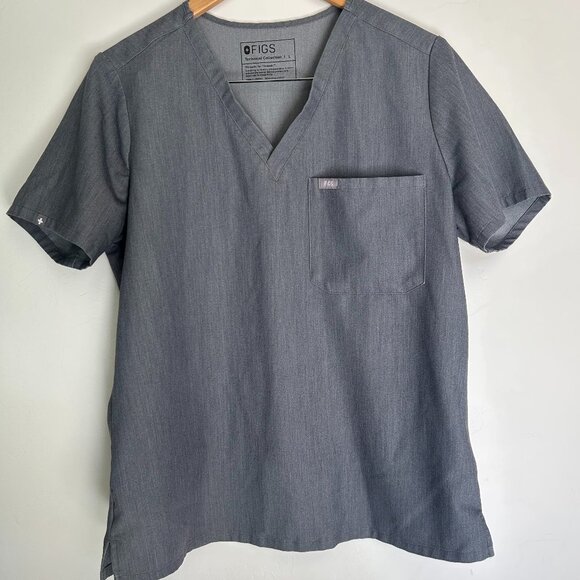 Figs Womens Scrub Top Catarina One-Pocket LARGE, Graphite - Picture 1 of 3